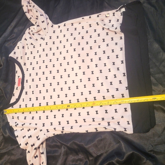 Kate Spade Bow design Plush Soft PJ top,Pink Black - Picture 6 of 13